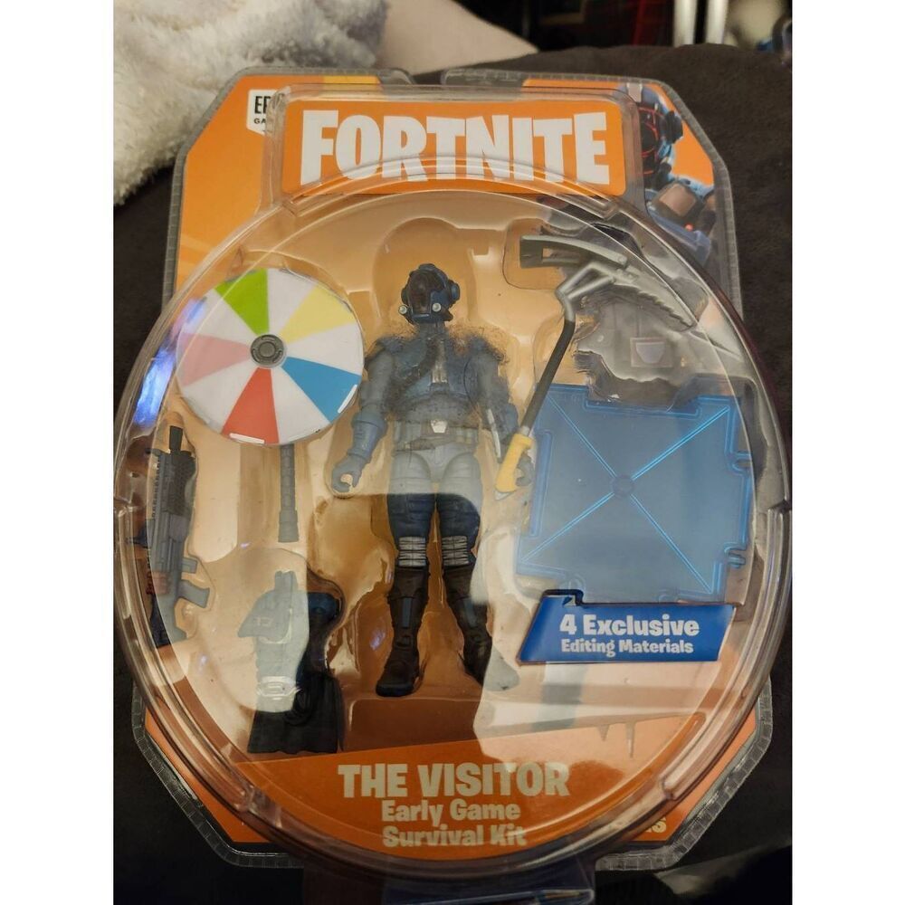 Fortnite Early Game Survival Kit Figure Pack featuring The Visitor character.